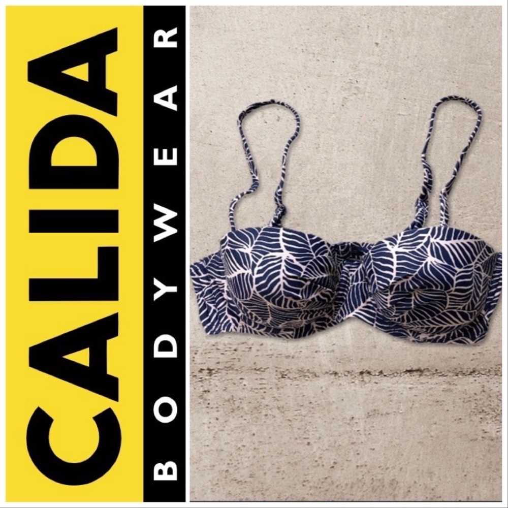 CALIDA Cote Fleurie Leaf Pattern Bikini Top 38B